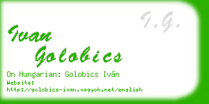 ivan golobics business card